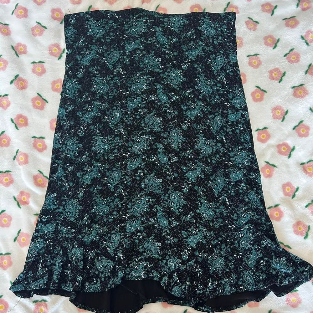 Women's Blue and Black Skirt